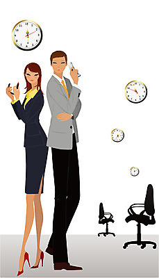 EPS 라이프스타일 여자 남자 시계 의자 일러스트 비즈니스 실내 사람 정장 20대 두명 30대 비즈니스라이프 스마트폰 소파 비즈니스맨 비즈니스우먼 벽시계 동료 성인만 국내일러스트 옷 가구 관계 청년 내부 생활 장년 핸드폰 스마트기기 직장인 파일형식 벡터