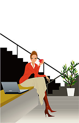 EPS 라이프스타일 여자 화분 커피 일러스트 비즈니스 휴식 실내 한명 사람 20대 성인 비즈니스라이프 노트북 계단 비즈니스우먼 여자만 여자한명만 성인여자만 청년만 청년여자만 성인한명만 청년여자한명만 성인여자한명만 성인만 국내일러스트 1 음료 컨셉 청년 내부 생활 전자제품 직장인 파일형식 벡터