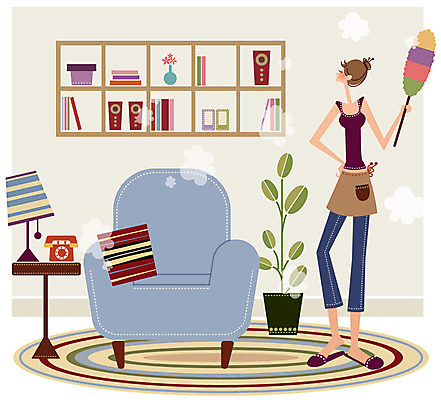 EPS 우먼라이프 라이프스타일 여자 화분 쿠션 가사 일러스트 탁자 책장 슬리퍼 실내 한명 사람 20대 성인 책 30대 소파 스피커 카펫 스탠드 청소도구 청소 전화기 여자만 여자한명만 성인여자만 성인만 국내일러스트 1 음향기기 가구 신발 의자 조명 청년 내부 생활 장년 도구 파일형식 벡터