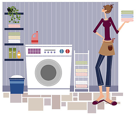 EPS 우먼라이프 라이프스타일 여자 화분 가사 일러스트 선반 슬리퍼 실내 한명 사람 20대 성인 30대 수건 바구니 빨래 세제 세탁기 안식처 여자만 여자한명만 성인여자만 성인만 국내일러스트 1 가구 신발 휴식 청년 내부 생활 장년 위생용품 가전제품 파일형식 벡터