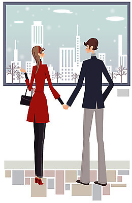 EPS 나무 구름 라이프스타일 커플 계절 여자 남자 겨울 데이트 일러스트 창문 휴식 사람 풍경 빌딩 20대 취미 두명 라이프 30대 성인만 국내일러스트 자연요소 식물 컨셉 관계 청년 건물 생활 장년 파일형식 벡터