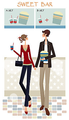 EPS 라이프스타일 커플 여자 남자 음료 데이트 일러스트 휴식 사람 20대 취미 두명 라이프 30대 영화관 팝콘 성인만 국내일러스트 컨셉 관계 청년 생활 장년 극장 파일형식 벡터