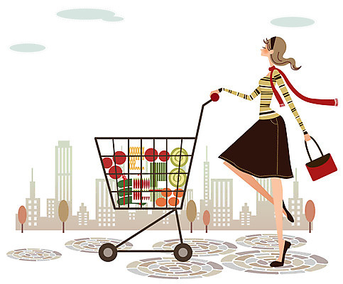 EPS 주간 우먼라이프 라이프스타일 여자 가방 일러스트 한명 사람 20대 성인 야외 30대 쇼핑 장보기 쇼핑카 장바구니 여자만 여자한명만 성인여자만 성인만 국내일러스트 자연요소 1 잡화 청년 생활 장년 바구니 카트 파일형식 벡터
