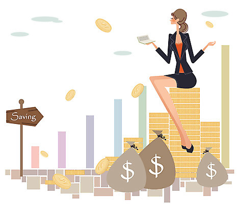 EPS 우먼라이프 라이프스타일 여자 돈 일러스트 비즈니스 한명 사람 20대 성인 30대 금융 경제 달러 저축 비즈니스우먼 재테크 여자만 여자한명만 성인여자만 성인만 금융의날 국내일러스트 1 청년 생활 장년 직장인 재산 파일형식 벡터 법정기념일