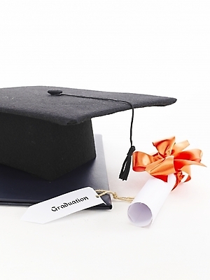 포토 JPG 교육 리본 학사모 졸업 사람없음 장식 졸업장 오브젝트 국내포토 모자_잡화 파일형식