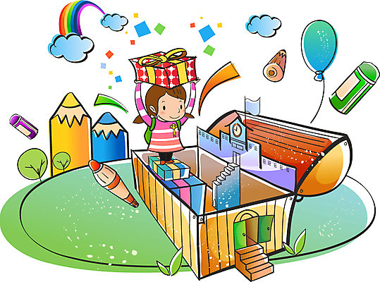 EPS 구름 학생 여자 어린이교육 교육 초등학생 어린이 무지개 일러스트 학교 색연필 선물 한명 사람 소녀 10대 스쿨라이프 입학 시작 풍선 여자만 여자한명만 소녀만 국내일러스트 자연요소 1 라이프스타일 청소년 학용품 어린이만 파일형식 벡터