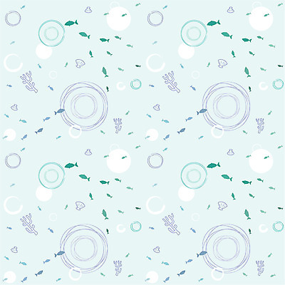 EPS 식물 문양 다수 백그라운드 무늬 패턴 일러스트 조개 선인장 어류 사람없음 물방울 팬시패턴 국내일러스트 어패류 수중동물 파일형식 벡터