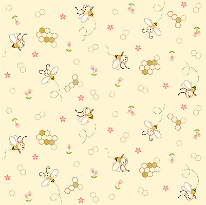 EPS 문양 계절 꽃 동물캐릭터 곤충 백그라운드 무늬 패턴 절지류 일러스트 사람없음 봄 꿀벌 벌 팬시패턴 벌집 봄배경 국내일러스트 일러캐릭터 식물 동물 캐릭터 벌_곤충 파일형식 벡터