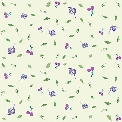 EPS 문양 계절 열매 백그라운드 무늬 패턴 일러스트 나뭇잎 연체동물 사람없음 봄 달팽이 블루베리 팬시패턴 봄배경 국내일러스트 식물 잎 과일 무척추동물 파일형식 벡터