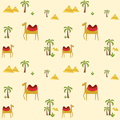 EPS 동물 척추동물 문양 육지동물 동물캐릭터 백그라운드 무늬 패턴 일러스트 포유류 사람없음 야자수 사막 피라미드 낙타 팬시패턴 국내일러스트 일러캐릭터 나무 캐릭터 건축물 랜드마크 파일형식 벡터