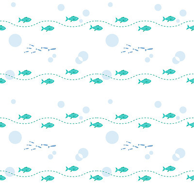 EPS 동물 척추동물 문양 물결 점선 다수 백그라운드 무늬 패턴 일러스트 어류 사람없음 물방울 팬시패턴 국내일러스트 선 수중동물 파일형식 벡터