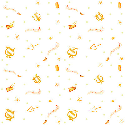 EPS 문양 별 악기 음악 백그라운드 무늬 패턴 일러스트 현악기 타악기 사람없음 악보 북 하프 실로폰 팬시패턴 국내일러스트 자연요소 문화예술 파일형식 벡터