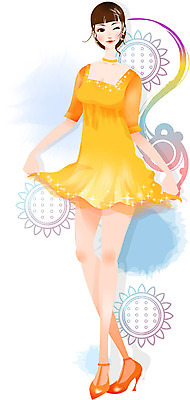 EPS 원피스 여자 패션 일러스트 한명 사람 20대 성인 봄 화사함 봄쇼핑 여자만 여자한명만 성인여자만 청년만 청년여자만 성인한명만 청년여자한명만 성인여자한명만 성인만 국내일러스트 1 옷 계절 컨셉 청년 쇼핑 파일형식 벡터