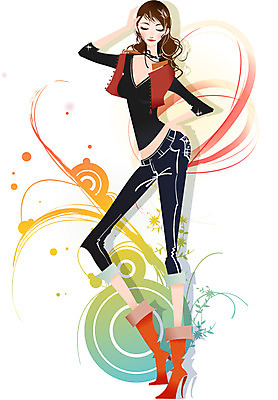 EPS 여자 패션 티셔츠 일러스트 부츠 한명 사람 20대 성인 봄 청바지 조끼 화사함 봄쇼핑 여자만 여자한명만 성인여자만 청년만 청년여자만 성인한명만 청년여자한명만 성인여자한명만 성인만 국내일러스트 1 계절 신발 컨셉 셔츠 바지 청년 쇼핑 외투 파일형식 벡터