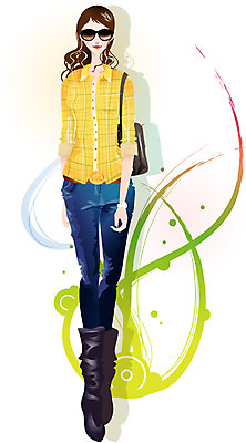 EPS 여자 패션 셔츠 일러스트 부츠 한명 사람 20대 성인 선글라스 봄 핸드백 청바지 화사함 봄쇼핑 체크셔츠 여자만 여자한명만 성인여자만 청년만 청년여자만 성인한명만 청년여자한명만 성인여자한명만 성인만 국내일러스트 1 계절 안경 신발 컨셉 상의 가방 바지 청년 쇼핑 파일형식 벡터