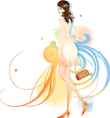 EPS 원피스 여자 패션 일러스트 한명 사람 20대 성인 봄 핸드백 화사함 봄쇼핑 여자만 여자한명만 성인여자만 청년만 청년여자만 성인한명만 청년여자한명만 성인여자한명만 성인만 국내일러스트 1 옷 계절 컨셉 가방 청년 쇼핑 파일형식 벡터