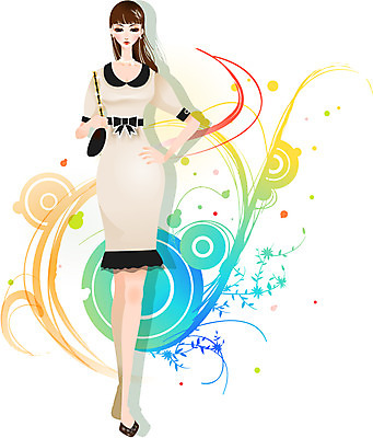 EPS 원피스 여자 패션 일러스트 한명 사람 20대 성인 봄 핸드백 화사함 봄쇼핑 여자만 여자한명만 성인여자만 청년만 청년여자만 성인한명만 청년여자한명만 성인여자한명만 성인만 국내일러스트 1 옷 계절 컨셉 가방 청년 쇼핑 파일형식 벡터