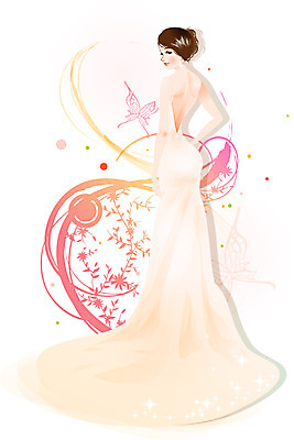 EPS 드레스 여자 신부 웨딩드레스 결혼 일러스트 한명 사람 20대 성인 봄 여자만 여자한명만 성인여자만 청년만 청년여자만 성인한명만 청년여자한명만 성인여자한명만 성인만 국내일러스트 1 옷 계절 이벤트 청년 파일형식 벡터