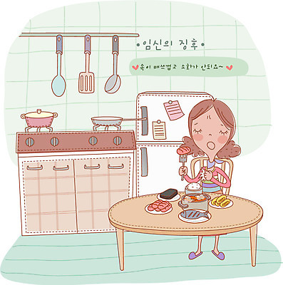 EPS 라이프스타일 여자 음식 일러스트 탁자 엄마 실내 한명 사람 20대 성인 주방 식사 임산부 임신 냉장고 소화불량 여자만 여자한명만 성인여자만 청년만 청년여자만 성인한명만 청년여자한명만 성인여자한명만 성인만 국내일러스트 1 가구 가족 청년 내부 생활 가전제품 파일형식 벡터