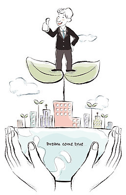 EPS 전신 손 남자 지구 일러스트 회사 비즈니스 한명 사람 빌딩 20대 성인 건물 30대 비즈니스라이프 새싹 희망 꿈 엄지손가락 최고 비즈니스맨 결과 실현 남자만 남자한명만 성인남자만 성인만 국내일러스트 식물 1 라이프스타일 건축물 감정 컨셉 손가락 청년 신체부위 장년 직장인 파일형식 벡터