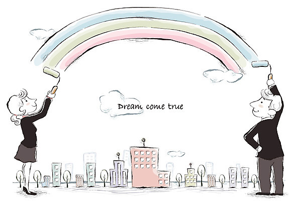 EPS 전신 구름 여자 남자 무지개 일러스트 회사 비즈니스 페인팅 협력 사람 빌딩 20대 두명 건물 30대 비즈니스라이프 희망 꿈 비즈니스맨 비즈니스우먼 색칠 칠 페인트칠 목표 동료 롤러 노력 로울러 실현 성인만 국내일러스트 자연요소 라이프스타일 건축물 감정 컨셉 관계 청년 장년 직장인 파일형식 벡터