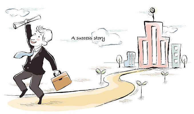 EPS 주간 전신 구름 남자 길 일러스트 회사 비즈니스 성공 한명 사람 20대 성인 야외 30대 비즈니스라이프 새싹 비즈니스맨 과정 남자만 남자한명만 성인남자만 성인만 국내일러스트 자연요소 식물 1 라이프스타일 컨셉 청년 장년 직장인 파일형식 벡터