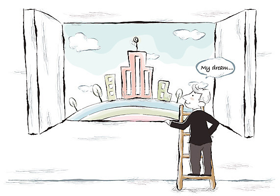 EPS 전신 구름 남자 일러스트 회사 비즈니스 사다리 창문 한명 사람 빌딩 20대 성인 건물 30대 비즈니스라이프 꿈 비즈니스맨 목표 가능 남자만 남자한명만 성인남자만 성인만 국내일러스트 자연요소 1 라이프스타일 건축물 컨셉 청년 장년 도구 직장인 파일형식 벡터