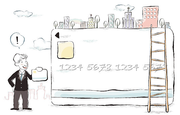 EPS 전신 남자 일러스트 비즈니스 사다리 안내 알림판 한명 사람 빌딩 20대 성인 건물 30대 비즈니스라이프 도시 비즈니스맨 신용카드 느낌표 알림 남자만 남자한명만 성인남자만 성인만 국내일러스트 1 라이프스타일 건축물 기호 청년 장년 금융 도구 직장인 파일형식 벡터