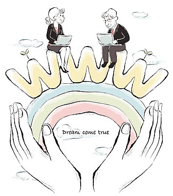 EPS 전신 구름 여자 남자 무지개 인터넷 일러스트 비즈니스 손가락 성공 협력 사람 20대 두명 30대 비즈니스라이프 노트북 새싹 업무 비즈니스맨 비즈니스우먼 작업실 동료 손모양 인터넷주소 인터넷상거래 실현 웹비즈니스 성인만 국내일러스트 자연요소 모양 식물 라이프스타일 손 컨셉 관계 청년 장년 전자제품 작업 직장인 파일형식 벡터 손_신체부위