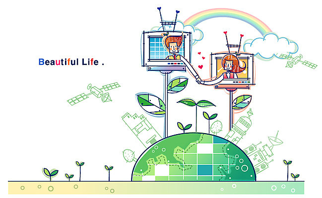 EPS 여자 남자 산업 지구 일러스트 비즈니스 첨단산업 사람 두명 모니터 인공위성 하이테크 첨단도시 화상통화 국내일러스트 통신 기술 컴퓨터 도시 통화 파일형식 벡터