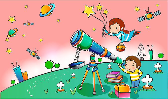 EPS 학생 여자 어린이교육 교육 남자 어린이 과학 일러스트 교과목 사람 야외 두명 스쿨라이프 새싹 행성 인공위성 로켓 야간 관측 화산 과학교육 지구과학 천체망원경 어린이만 국내일러스트 자연요소 식물 라이프스타일 통신 학교 산 우주 망원경 파일형식 벡터
