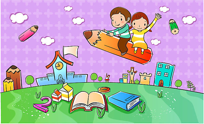 EPS 주간 구름 여자 어린이교육 교육 남자 어린이 일러스트 학교 사람 야외 두명 건물 책 연필 스쿨라이프 새싹 우유 어린이만 국내일러스트 자연요소 식물 라이프스타일 건축물 학용품 유제품 필기구 파일형식 벡터