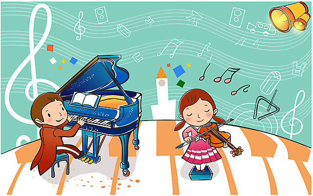 EPS 학생 여자 어린이교육 교육 남자 어린이 악기 음악 음표 일러스트 교과목 현악기 타악기 사람 두명 스쿨라이프 공연 건반 피아노 건반악기 바이올린 음악교육 연주회 합주 어린이만 국내일러스트 라이프스타일 기호 연주 학교 문화예술 이벤트 음악회 파일형식 벡터