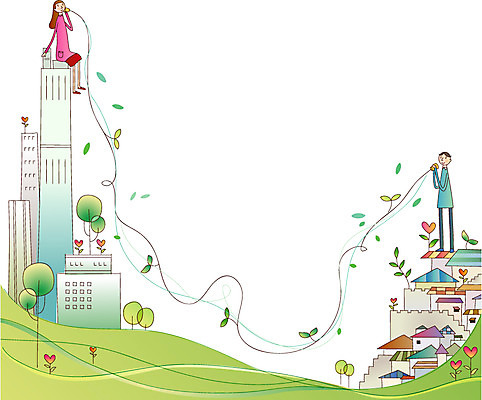 EPS 여자 남자 일러스트 회사 주택 사람 20대 두명 건물 30대 사회이슈 사회복지 교류 소통 민간인 성인만 국내일러스트 건축물 컨셉 비즈니스 청년 장년 복지 파일형식 벡터