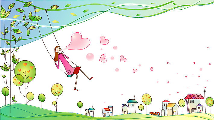 EPS 나무 여자 일러스트 주택 사랑 한명 사람 20대 성인 건물 30대 희망 하트 사회이슈 사회복지 그네 전달 여자만 여자한명만 성인여자만 성인만 국내일러스트 모양 식물 1 건축물 감정 컨셉 청년 장년 복지 파일형식 벡터