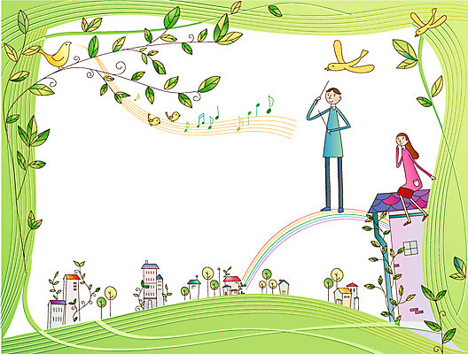 EPS 나무 여자 남자 행복 무지개 일러스트 조류 주택 사람 20대 야외 두명 건물 30대 사회 사회이슈 사회복지 즐거움 지휘자 정부정책 정책 성인만 국내일러스트 자연요소 식물 동물 건축물 감정 컨셉 청년 장년 음악가 복지 공동체 파일형식 벡터