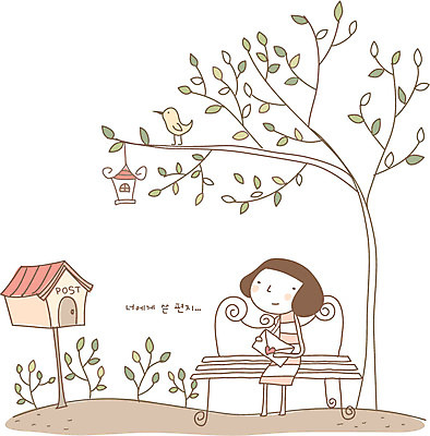 EPS 나무 여자 벤치 일러스트 상상 조류 나뭇잎 사랑 한명 사람 20대 성인 야외 10대 꿈 우체통 하트 편지 심플 여자만 여자한명만 국내일러스트 모양 식물 동물 1 감정 잎 의자 청소년 청년 파일형식 벡터