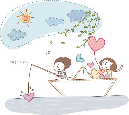 EPS 주간 커플 계절 여자 남자 감정 여유 데이트 일러스트 상상 낚시 사랑 사람 20대 야외 두명 10대 태양 소풍 봄 꿈 하트 심플 종이배 뱃놀이 버들가지 선박 국내일러스트 자연요소 모양 수상교통 배_교통 관계 청소년 레저 청년 야외활동 전통놀이 종이접기 파일형식 벡터
