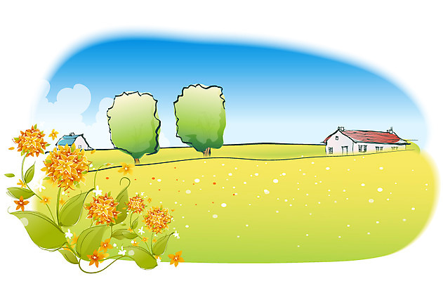 EPS 주간 나무 해외풍경 사계절 계절 꽃 백그라운드 일러스트 자연 주택 풍경 사람없음 야외 마을 봄 봄배경 국내일러스트 자연요소 식물 해외 건물 생태계 파일형식 벡터