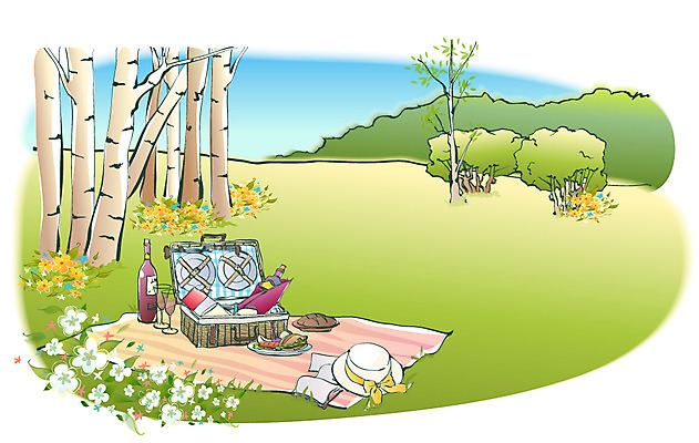 EPS 주간 나무 모자 해외풍경 잡화 사계절 계절 꽃 음식 백그라운드 가방 일러스트 자연 풍경 사람없음 야외 소풍 마을 봄 돗자리 도시락 봄배경 국내일러스트 자연요소 식물 해외 야외활동 생태계 파일형식 벡터