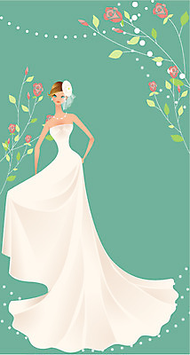 EPS 모델 여자 꽃 신부 웨딩드레스 포즈 결혼 일러스트 한명 사람 20대 성인 30대 뷰티 촬영 여자만 여자한명만 성인여자만 성인만 국내일러스트 식물 1 드레스 이벤트 청년 장년 파일형식 벡터