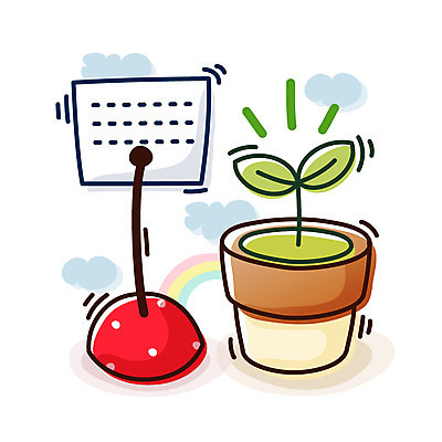 EPS 클립아트 식물 구름 아이콘 화분 무지개 비즈니스 큐티아이콘 사람없음 새싹 사무용품 메모지 오브젝트 메모꽂이 메모받침대 2D아이콘 자연요소 문구용품 받침대 파일형식 벡터
