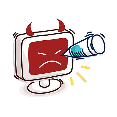 EPS 클립아트 아이콘 비즈니스 큐티아이콘 표정 사람없음 치료 모니터 사무용품 찡그림 바이러스 오브젝트 백신 2D아이콘 의학 문구용품 컴퓨터 파일형식 벡터