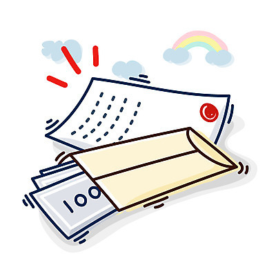 EPS 클립아트 구름 아이콘 무지개 지폐 돈 비즈니스 봉투 큐티아이콘 사람없음 금융 경제 사무용품 오브젝트 월급 월급명세서 2D아이콘 자연요소 문구용품 재산 명세서 파일형식 벡터