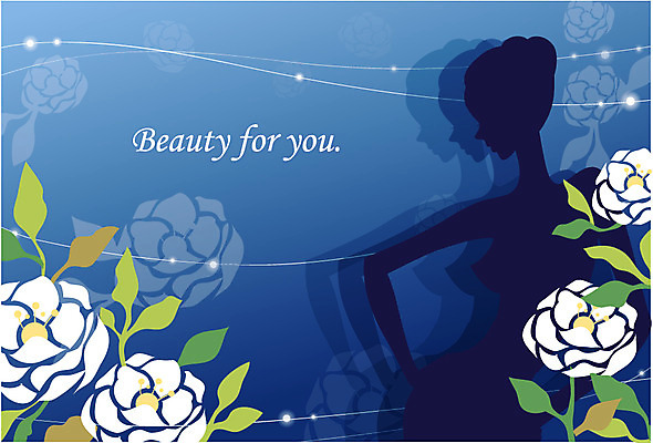 EPS 우먼라이프 라이프스타일 여자 꽃 실루엣 꽃백그라운드 일러스트 부분 한명 사람 상반신 20대 성인 파란색 뷰티 봄 여자한명만 국내일러스트 식물 1 계절 컬러 백그라운드 촬영기법 청년 생활 여자만 파일형식 벡터