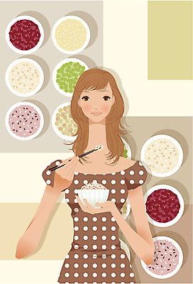 EPS 우먼라이프 라이프스타일 식기 웰빙 여자 음식 몸매관리 다이어트 일러스트 젓가락 부분 콩 건강 한명 사람 상반신 20대 성인 신체부위 건강관리 식사 쌀 유기농 밥그릇 선식 잡곡밥 여자만 여자한명만 성인여자만 청년만 청년여자만 성인한명만 청년여자한명만 성인여자한명만 성인만 국내일러스트 1 그릇 밥 곡류 수저 관리 청년 생활 건강식 파일형식 벡터