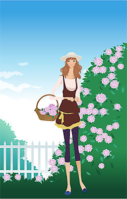 EPS 주간 전신 모자 우먼라이프 라이프스타일 웰빙 계절 여자 꽃 꽃밭 일러스트 하늘 한명 서기 사람 20대 성인 야외 울타리 소풍 바구니 정원 봄 외출 원예 여자만 여자한명만 성인여자만 청년만 청년여자만 성인한명만 청년여자한명만 성인여자한명만 성인만 국내일러스트 자연요소 식물 1 잡화 모션 청년 취미 생활 담장 야외활동 파일형식 벡터