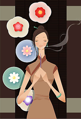 EPS 우먼라이프 라이프스타일 접시 웰빙 여자 여유 꽃무늬 일러스트 초 부분 한명 사람 상반신 20대 성인 신체부위 눈감음 연기 명상 향기 아로마 향 여자만 여자한명만 성인여자만 청년만 청년여자만 성인한명만 청년여자한명만 성인여자한명만 성인만 국내일러스트 1 식기 꽃 감정 무늬 모션 청년 생활 냄새 파일형식 벡터
