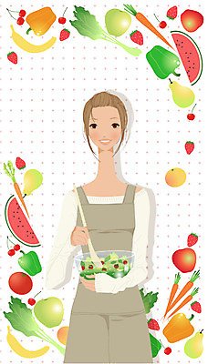 EPS 우먼라이프 라이프스타일 그릇 웰빙 계절 여자 몸매관리 다이어트 채소 과일 일러스트 부분 건강 한명 사람 상반신 20대 성인 신체부위 건강관리 앞치마 봄 샐러드 채식 주걱 채식주의자 믹싱볼 여자만 여자한명만 성인여자만 청년만 청년여자만 성인한명만 청년여자한명만 성인여자한명만 성인만 국내일러스트 1 식기 음식 주방용품 관리 청년 생활 파일형식 벡터