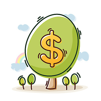 EPS 나무 식물 아이콘 무지개 돈 비즈니스 미래 큐티아이콘 사람없음 금융 경제 달러 화폐기호 재산 결과 이익 자본 수익 2D아이콘 자연요소 기호 컨셉 화폐 파일형식 벡터